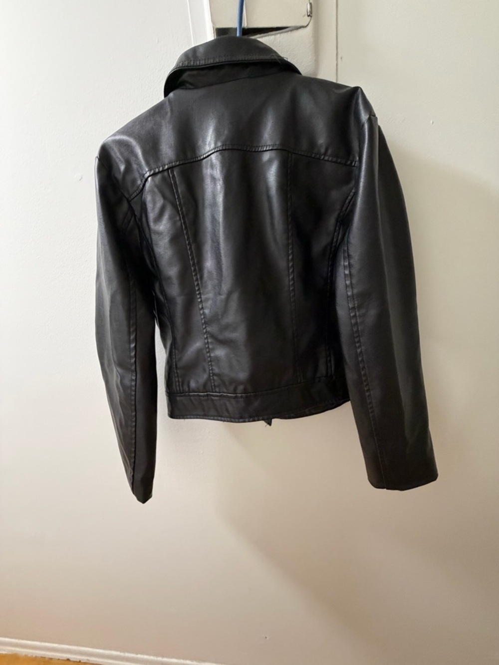 New Look Black Quilted Moto Jacket | Faux Leather | Size XL - Picture 4 of 4